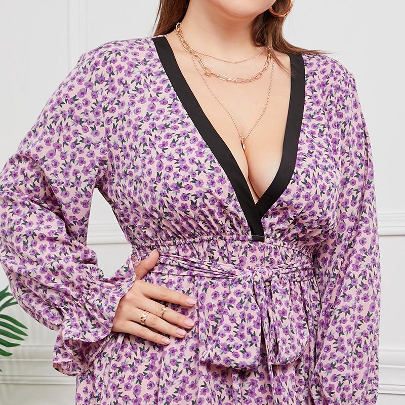 Длинное платье с цветочным принтом для женщин — фото 6