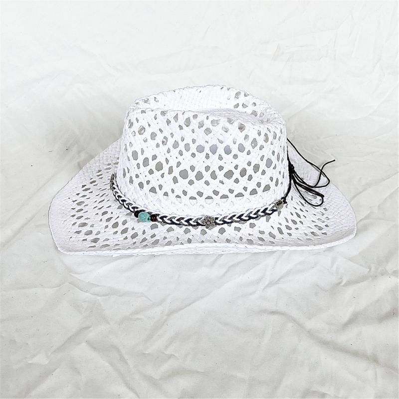 Fashionable Wide Brimmed Sun Hat With Openwork Braided Design Lightweight Paper Straw For Women Men Outdoor