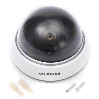 1Pc Simulatie Camera Nep Dummy Dome Surveillance Beveiligingscamera Knipperend Rood Licht