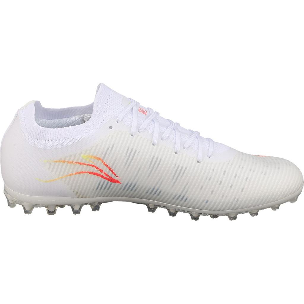 Li Ning Shadow MG Short Grass Football Shoes Fabric Shock Absorbing Wear Resistant Impact Resistant Men Football Shoes White ASFS001-1