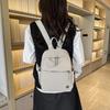 Casual Women's Backpack Lightweight Spring New Style Artistic Pure Color Travel Nylon Street Trend Breathable Small Size Backpack