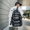Large Capacity Student Backpack Graffiti Print Campus Backpack Men Lightweight Couple Backpack