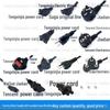 8-Shaped Power Cord with American, Japanese, Korean, National Standard Flat Plugs, British, Small European Round Plugs, AC Adapter