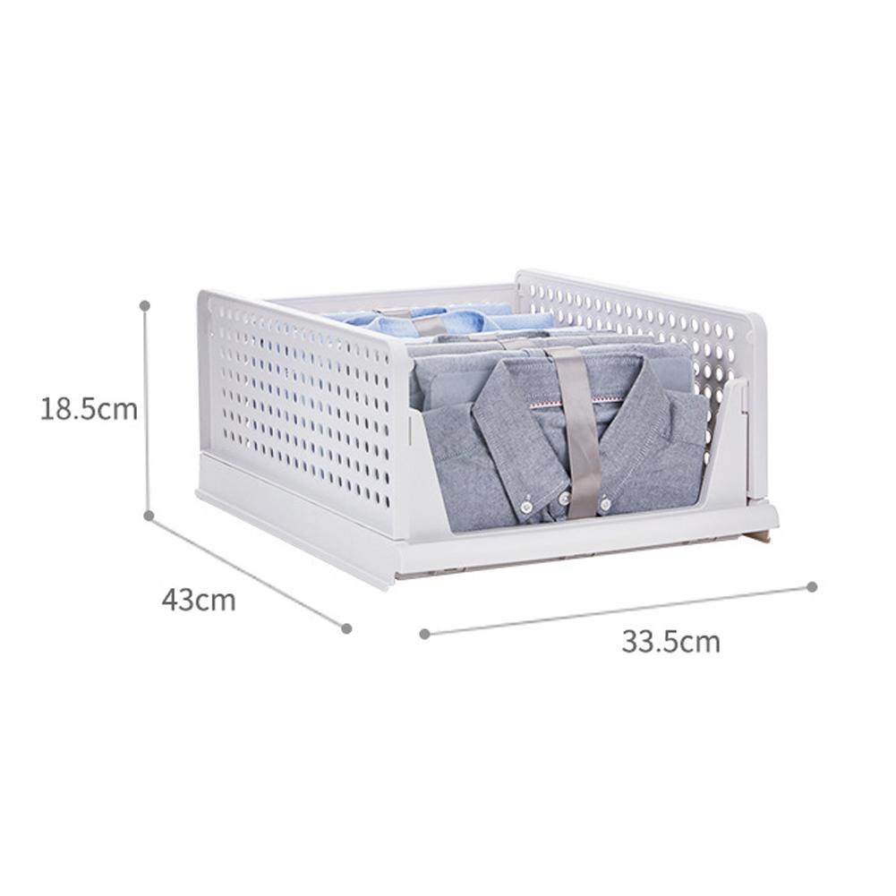 Thicken Drawer Storage Basket Wardrobe Foldable Stackable Bedroom Desktop Organizer Box large