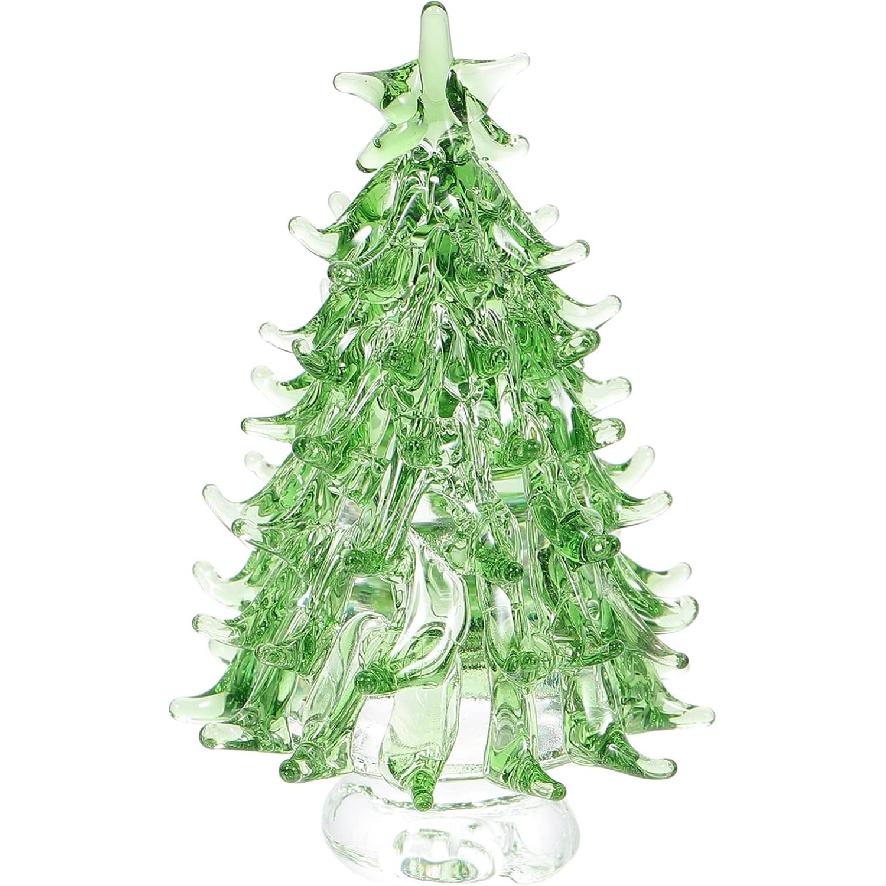 Mini Christmas Tree Figurine Crystal Decoration Tabletop Xmas Tree for Festive Home Decor Holiday Table Decoration and Party Supplies for Weddings