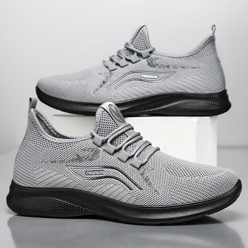 Sneakers Men's Shoes Summer Breathable New Running Shoes Lace-up Lightweight Single Shoes Versatile Casual Shoes Comfortable Dad Shoes