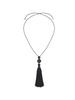 Denu Black Tessel & Glass Necklace [Black]