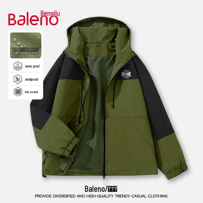 

Baleno Men s Hooded Windproof & Waterproof Outdoor Workwear Jacket M