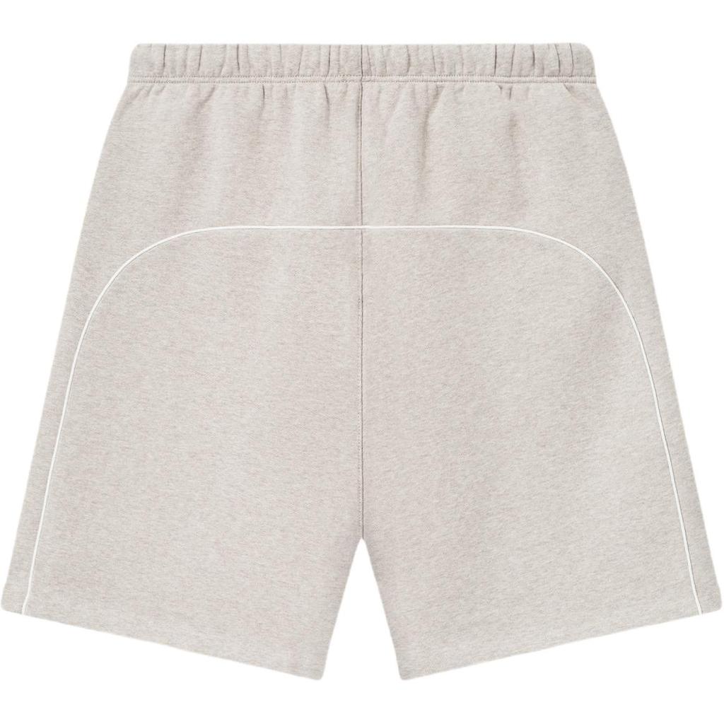 Fear of God Essentials Relaxed Fleece Sweatshort With Piping Heather Stone/Cloud White Men Bottoms Grey 160SP254552F