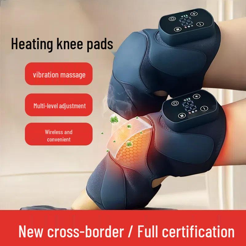 Cross-Border Electric Knee Brace: Adjustable Heating & Vibration Massager for Soreness Relief and Cold Legs.