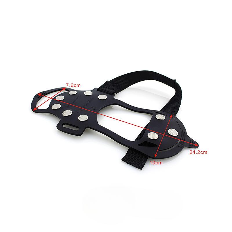 

Силиконовые кошки с десятью зубцами, бахилы для снега и льда, нескользящие силиконовые резиновые шипы для льда, удобные шипы для скалолазания на открытом воздухе S чёрный