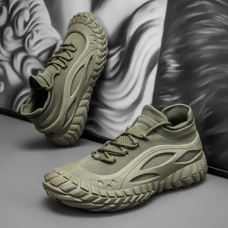 Mode Atmungsaktives Mesh-Obermaterial Herren Casual Sneaker Gepolsterte Innensohle Jump On Ausverkauf Unisex Hohe Qualität Leicht Weit Sportschuhe für Herren