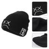 Simple Funny Sad Face Expression Warm Ear for Protection Knitted Hat Personality Outdoor Trend All-match for Men Women
