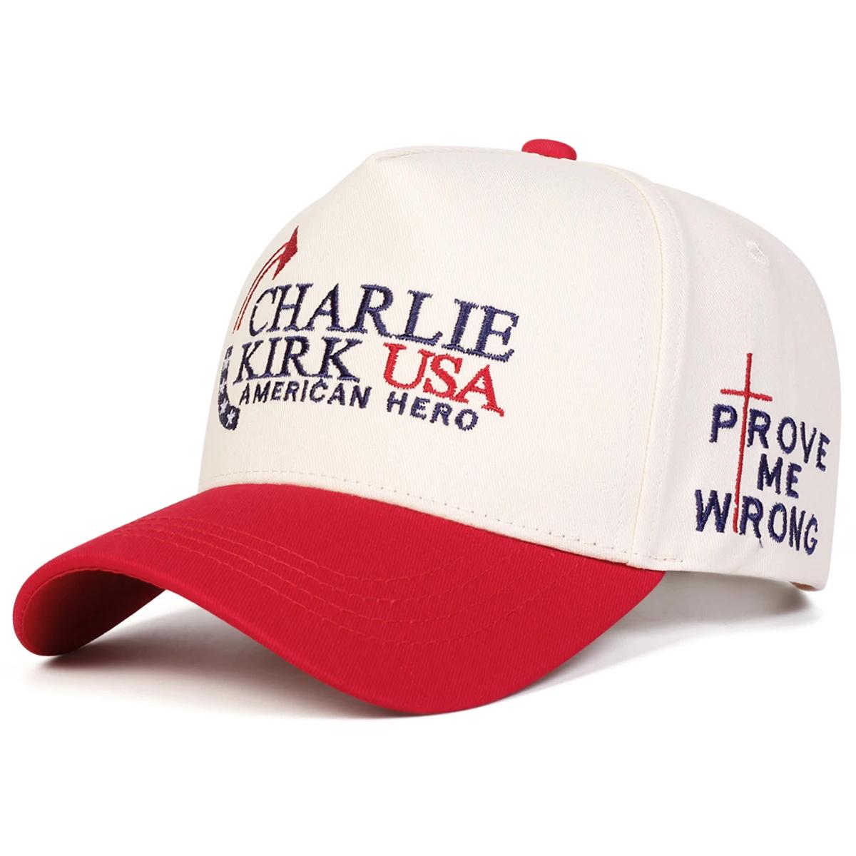 

Unisex CHARLIE KIRK USA Letter Embroidery Baseball Caps Spring Autumn Outdoor Adjustable Casual Hats Sunscreen Hat Sports Cap