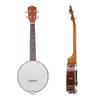 4 String Banjo Set with BJ10 Strings Capo Cleaning Polish Cloth