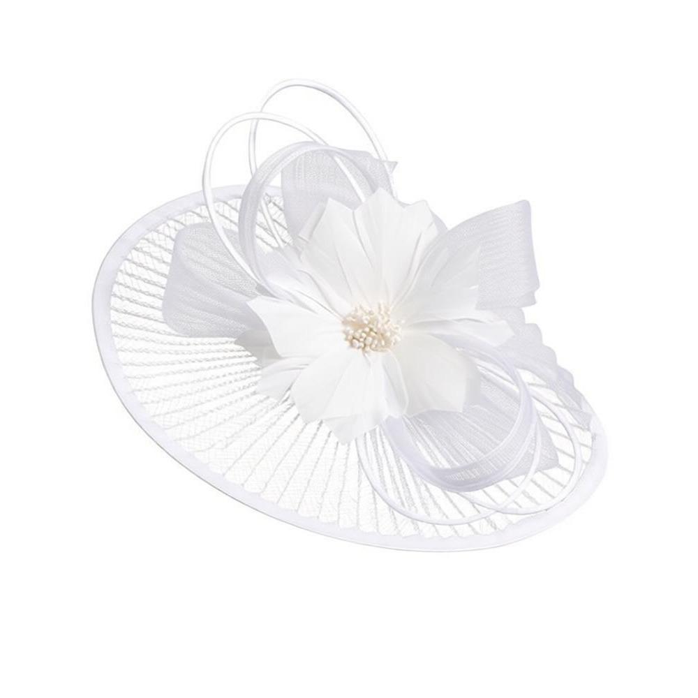 

Hairpiece Mesh Flower Headband Elegant Vintage Floral Mesh Veil Hat Flower Fascinator Sinamay Fascinator Wedding Events