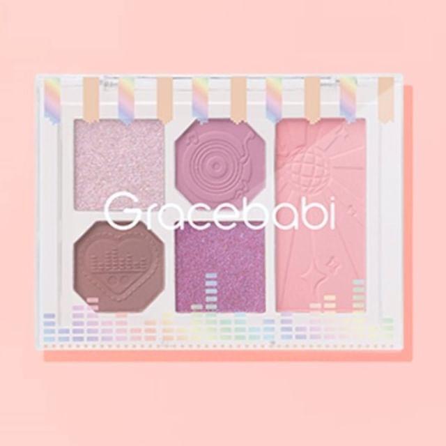 Gracebabi - 2 in 1 Eyeshadow & Cheek Palette - Purple