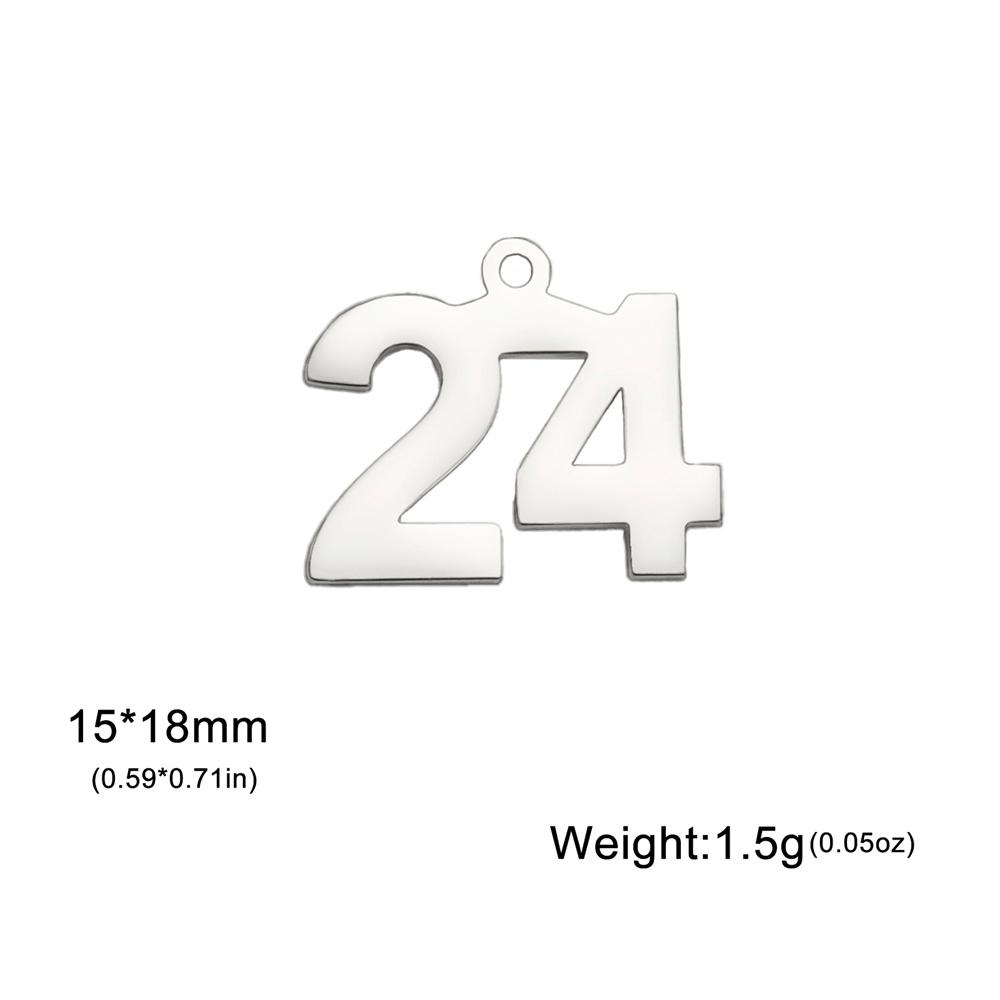 

My Shape 1-25 Numbers Charms Stainless Steel Lucky Number Pendant for Necklace Bracelet Jewelry DIY Accessories Wholesale 10pcs Silver