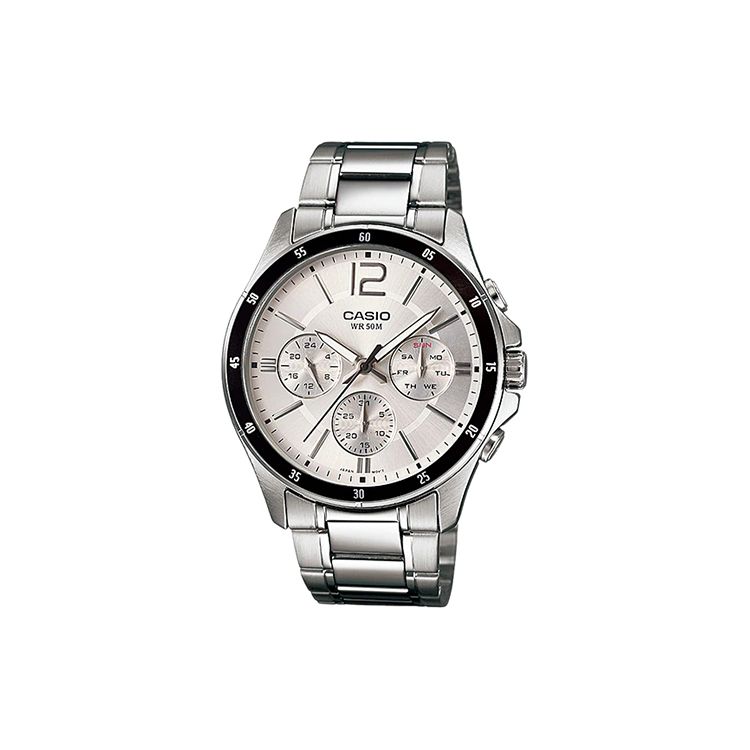 

Casio Standard Series Unicorn Minimalist Business Waterproof Quartz Movement Stainless Steel Watch Men watches White MTP-1374D-7A Metal Watch Box (Free Gift)