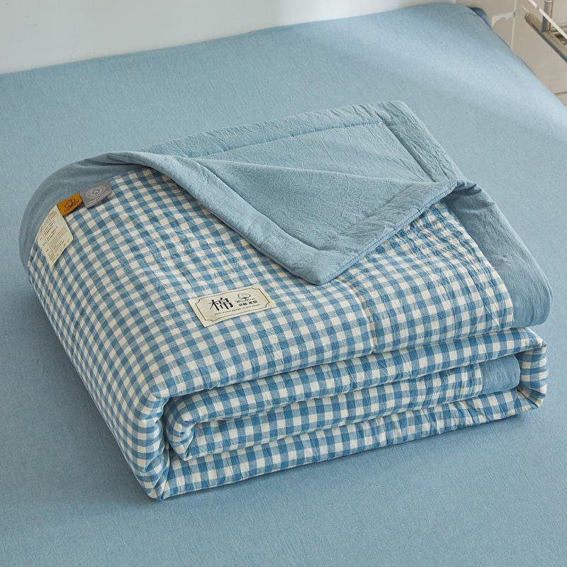 MUJI-Style Xinjiang Cotton Summer Cooling Quilt - Machine Washable & Lightweight 100x150cm