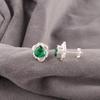 Faceted Chrome Diopside Gemstone Earrings 925 Sterling Silver Handmade Jewelry EE-159-9