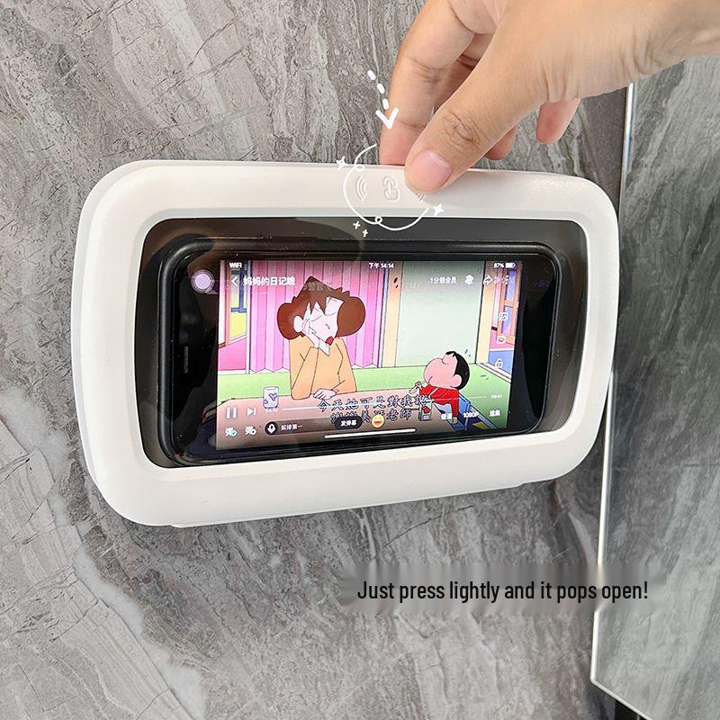 Waterproof Phone Holder for Bathroom Shower - Rotatable & Touch-Enabled for Binge-Watching