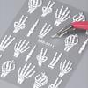 5D Relief Skelett Hand Halloween Nagelkunst Aufkleber Selbstklebende Slider Abziehbilder DIY Nagelspitzen Dekoration Maniküre Zubehör