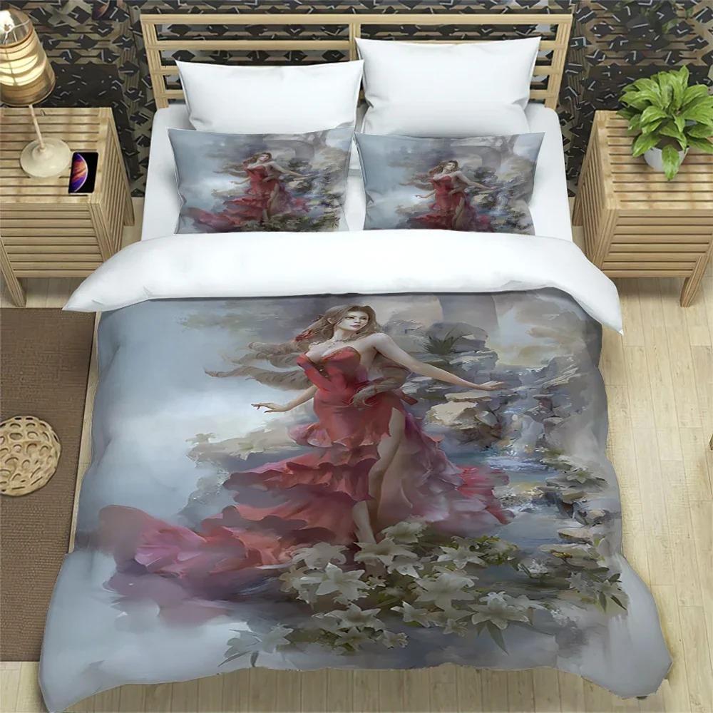 Final Fantasy Print Three Piece Bedding Set Fashion Article Children or Adults for Beds Quilt Cover Pillowcases Bedding Set Gift