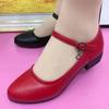 Mom shoes real soft leather flat-soled single shoes women's 2025 new autumn soft leather soft-soled women's shoes thick heel low heel small leather s