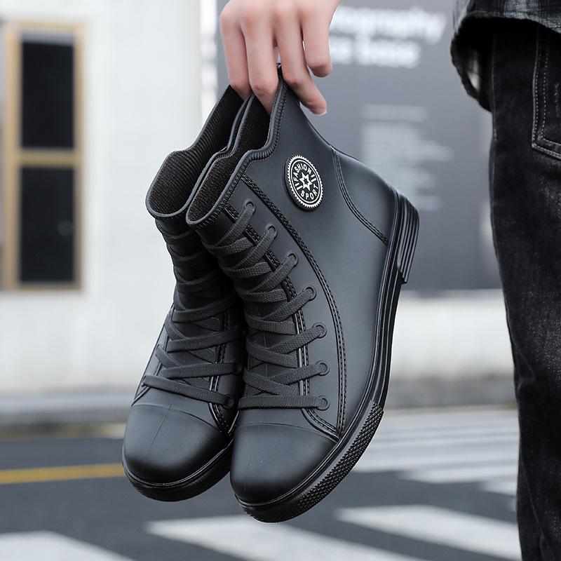 New Waterproof Rain Shoes for Men Outdoor Anti Slip Fishing Boots Work Kitchen Wear-resistant Rain Shoes for Men Boots
