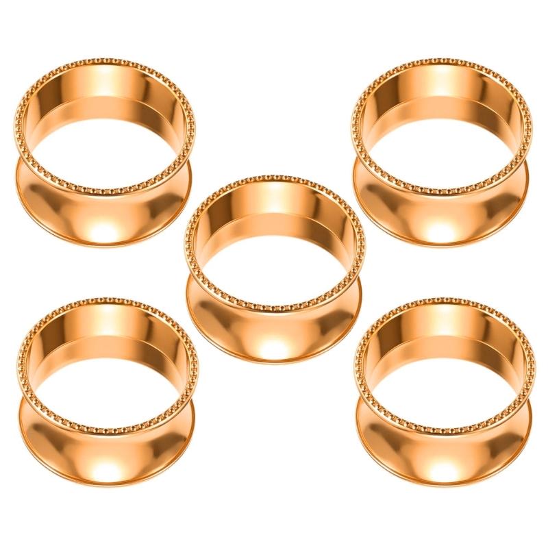 5 Piece Smooth Metallic Sphere Napkin Holders Holiday Dining Decors for Holiday Dining and Contemporary Tabletop Display