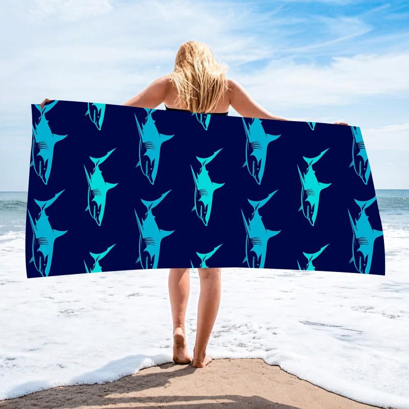 Ultra Absorbent Microfiber Beach Towel With Sea Turtle Print Quick Dry Large Size 70x140cm Pool Vacation Travel