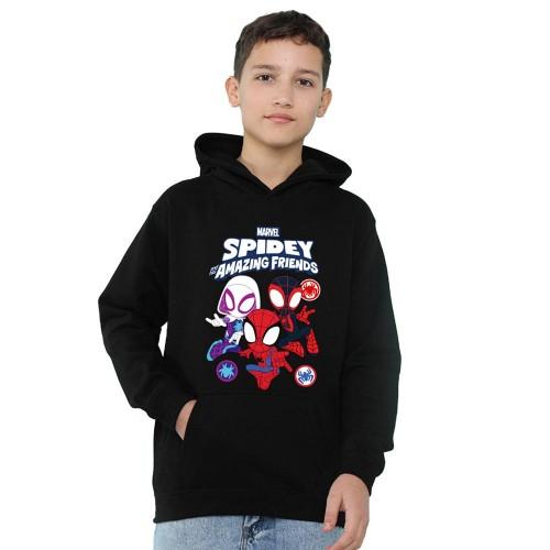 Spidey And His Amazing Friends Childrens/Kids Group Heather Pull Over Hoodie