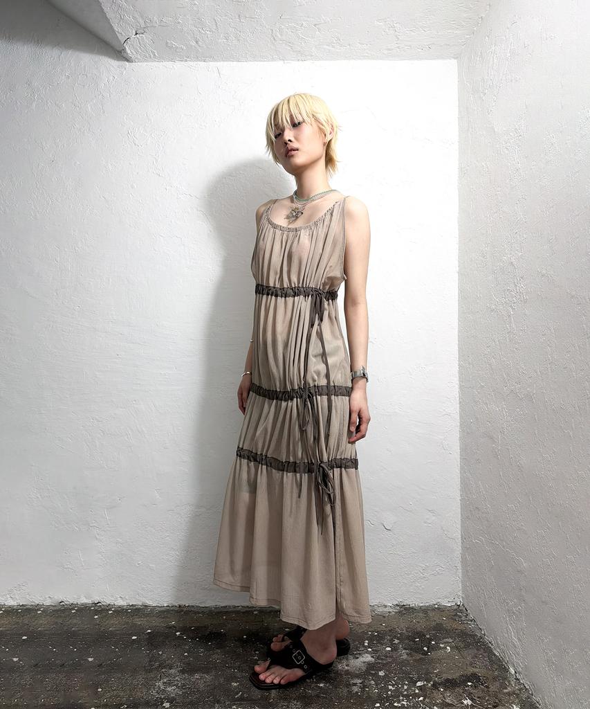 Seutillesseodi Tie Shirring Dress