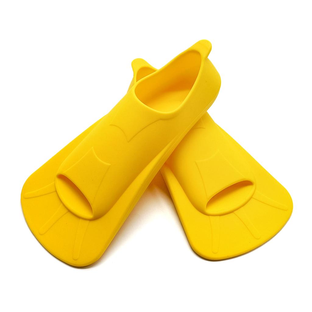 Silicone Swimming Training Fins Swim Flippers Travel Size Short Fins for Snorkeling Diving Pool Man Women Kid Travel