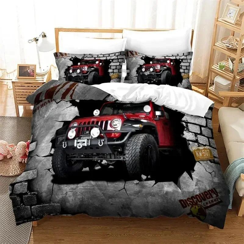 Monster Truck Cooles Fahrzeug Geländefahrzeug Bettwäsche Set Jungen Mädchen Twin Queen King Size Bettbezug Kissenbezug Bett Jungen Erwachsene