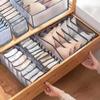 Multi-grid Drawer Organizer Set Fabric Storage Box Foldable Closet Divider for Socks Underwear Wardrobe Organization for Bedroom