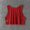 Short Vest Hollow Out Top Sexy Style Crop Top Loose T-shirt Mesh T-shirt  Female Fashion