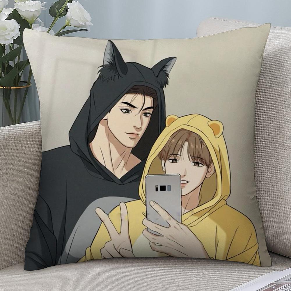 j-Jinx BL Comics Pillow Case Short Plush Sofa Decorative Gift Home Double-sided Printing Cushion