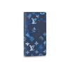 Summer Watercolor Tie-Dye Brazza Grain Leather Wallet Regular Men Wallet Blue M80465