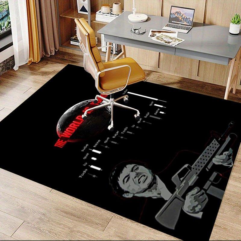 1pc Scarface Office Carpet Chair Mats Soft, Comfortable, All Season,Perfect for Home, Bedroom, or Office Decor, Perfect Gift for