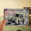 Retro Car Metal Tin Sign Vintage Garage Wall Decor