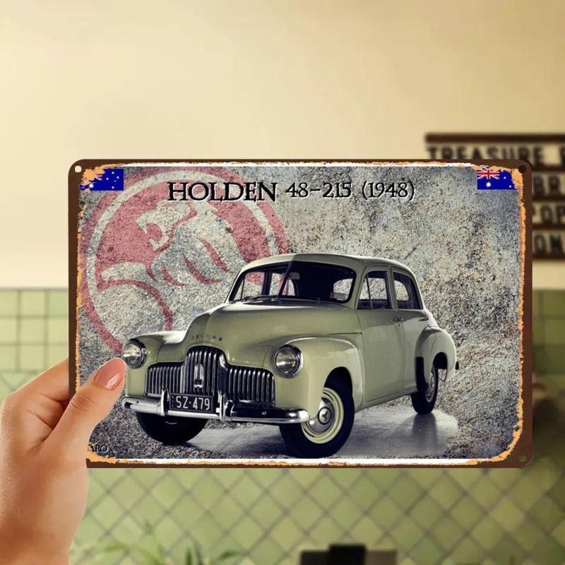 Retro Car Metal Tin Sign Vintage Garage Wall Decor
