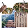 BALWOO Korean Style Vacuum Spoon Chopsticks Korean Joseon Dynasty Gyeongbokgung Color Dancheong Pattern Design SUS304 Stainless Steel Korean Spoon