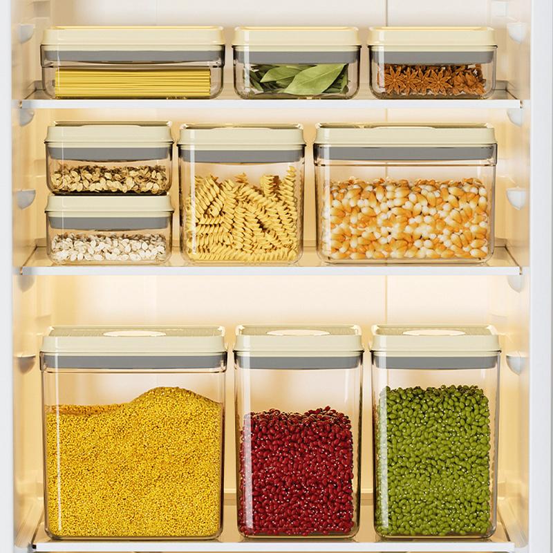 Stackable Airtight Storage Containers Transparent Plastic Food Containers For Kitchen Organization BPA Free Pantry Storage For C