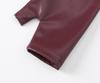 Sexy Shoulder Waist Women's Tops Leather Vest with Sleeves Irregular Hem Vest Women's Clothing