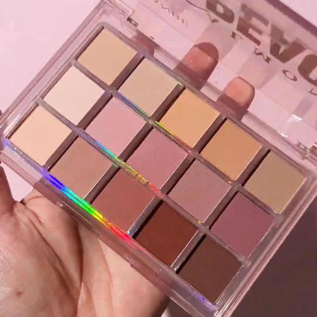 UCANBE Macaron 15-Color All-Matte Neon Eyeshadow Palette for Beginners
