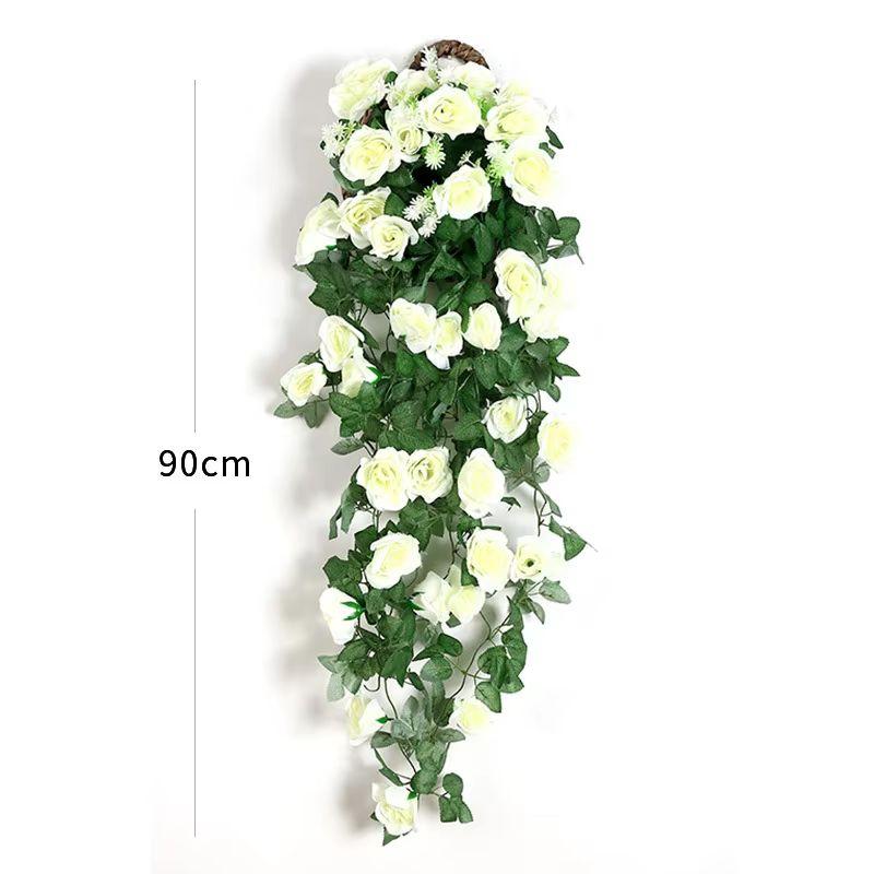 Fiori Artificiali Rattan Decorazione da Appendere alla Parete Rose Accessori Arredamento Casa Fiori Decorativi per Matrimonio Ghirlanda Decorazione Stanza