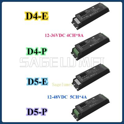 D4-E/P D5-E/P Skydance DC12-36V/48V CV DMX512&RDM Decoder 4-Kanal PWM-Controller Digitalanzeige XLR3 RJ45 Für RGB RGB+CCT Band