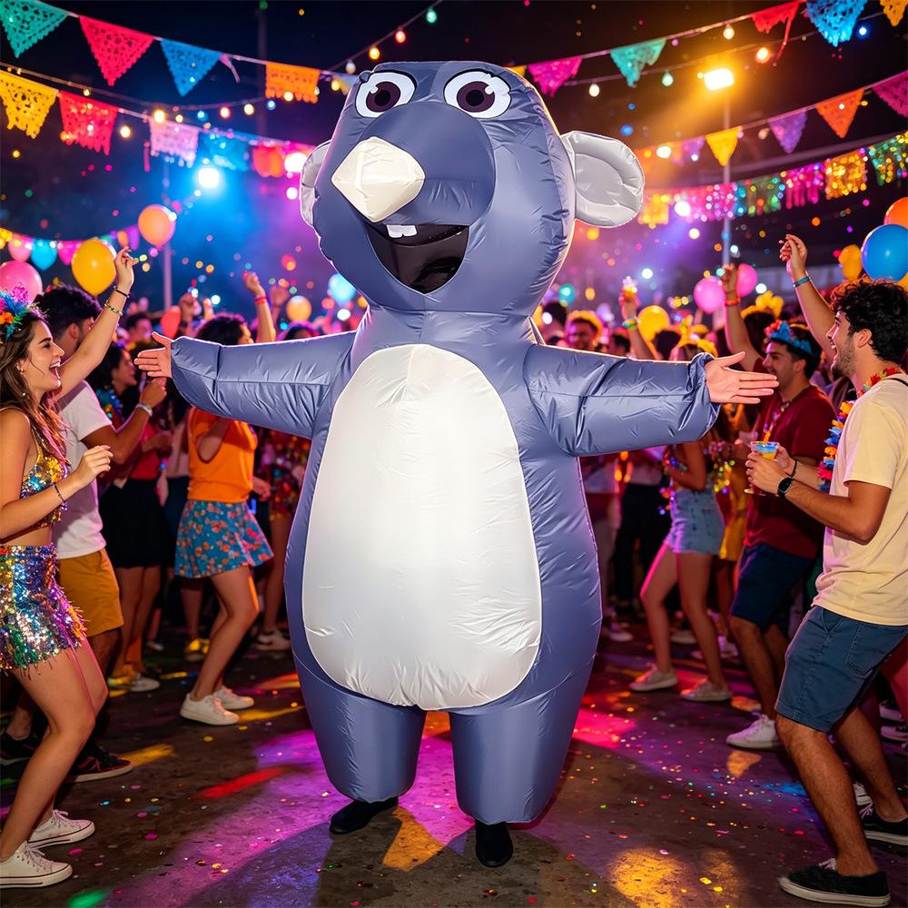 Cute Inflatable Mouse Costume for Halloween and Christmas - Adult Cosplay and Performance Outfit